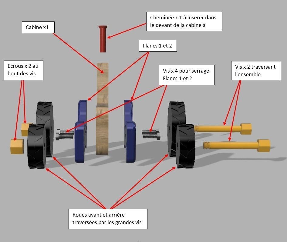 JOUET wooden toy tractor 3D print model_4