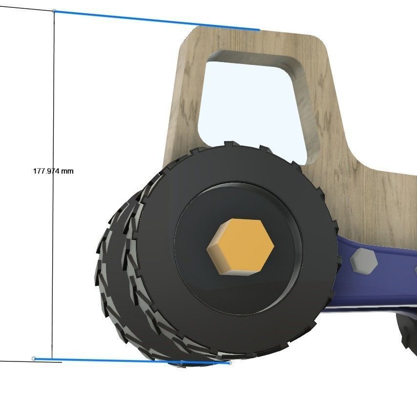 JOUET wooden toy tractor 3D print model_7