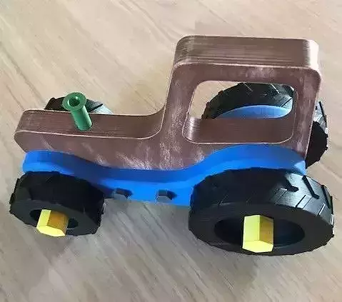 JOUET wooden toy tractor 3D print model