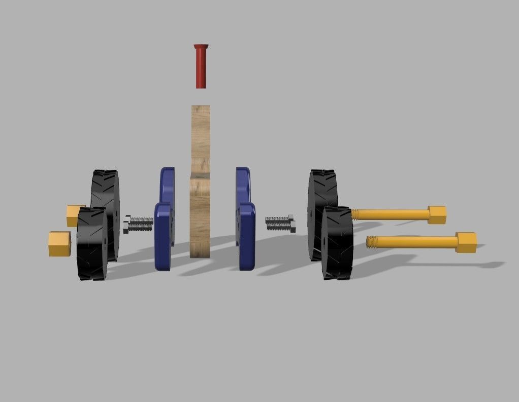 JOUET wooden toy tractor 3D print model_5