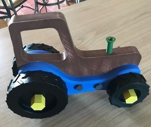 JOUET wooden toy tractor 3D print model_10