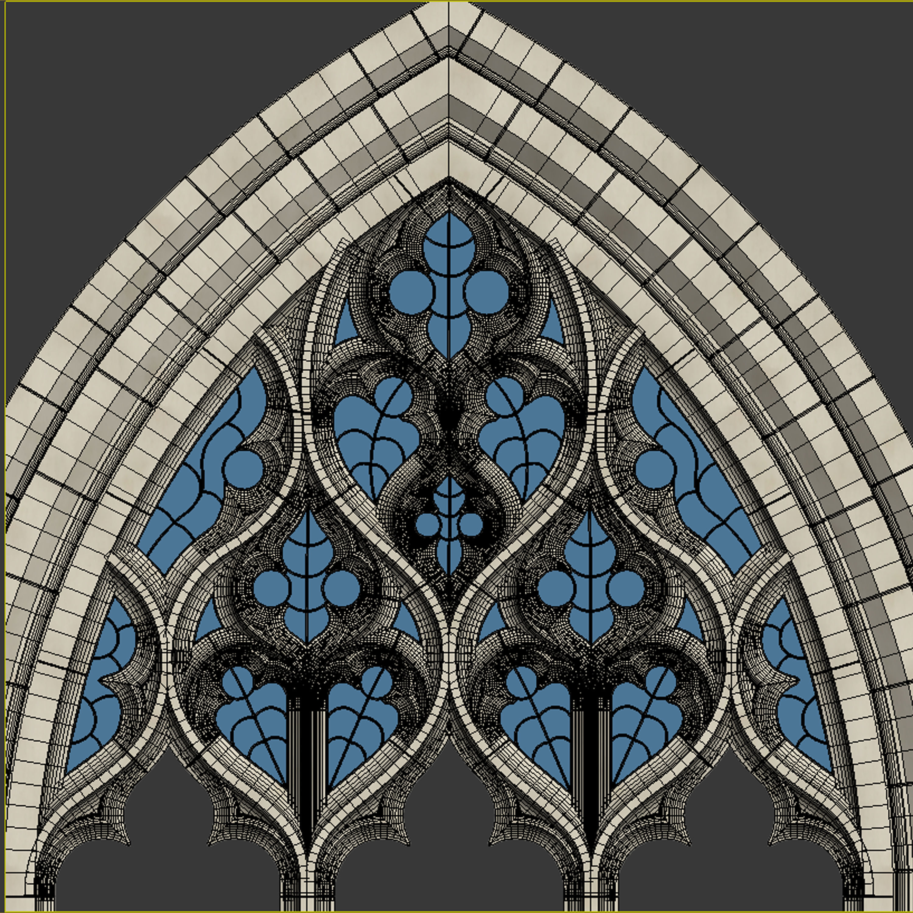 Gothic Window Type 1 model 3D model_6