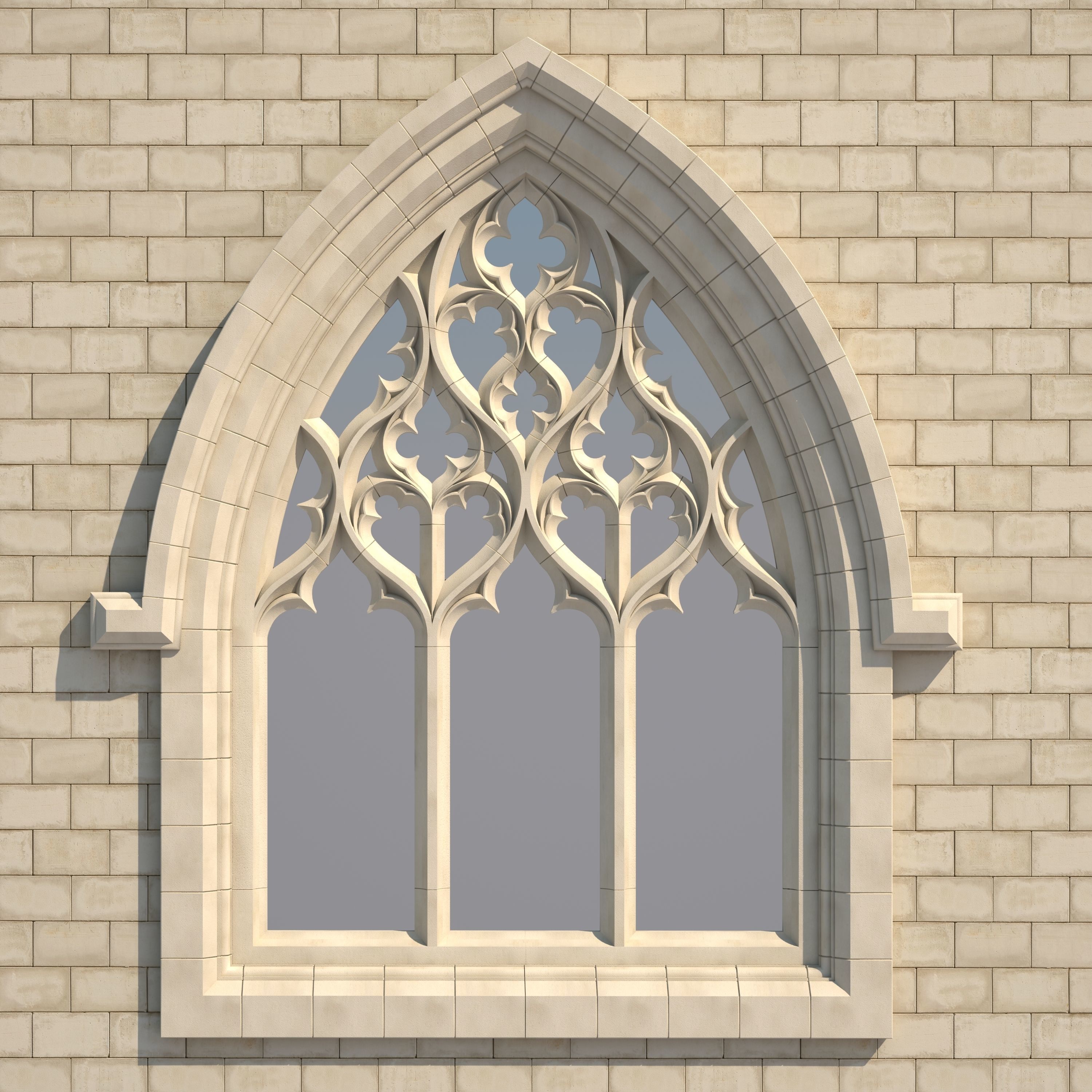 Gothic Window Type 1 model 3D model_3
