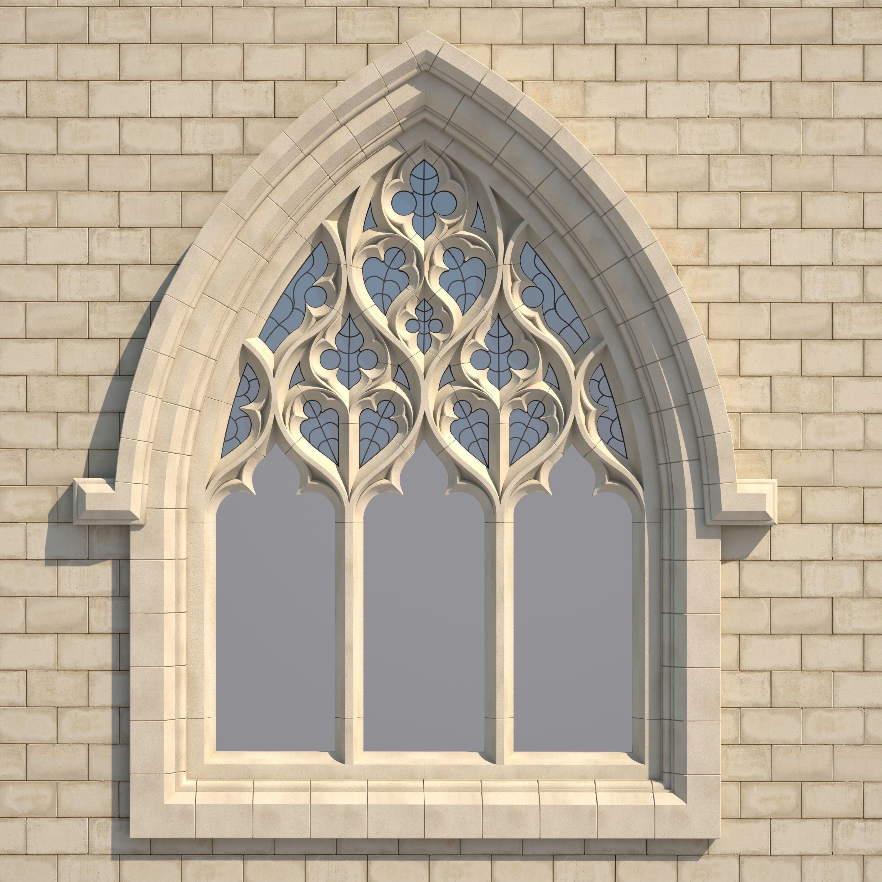 Gothic Window Type 1 model 3D model_2