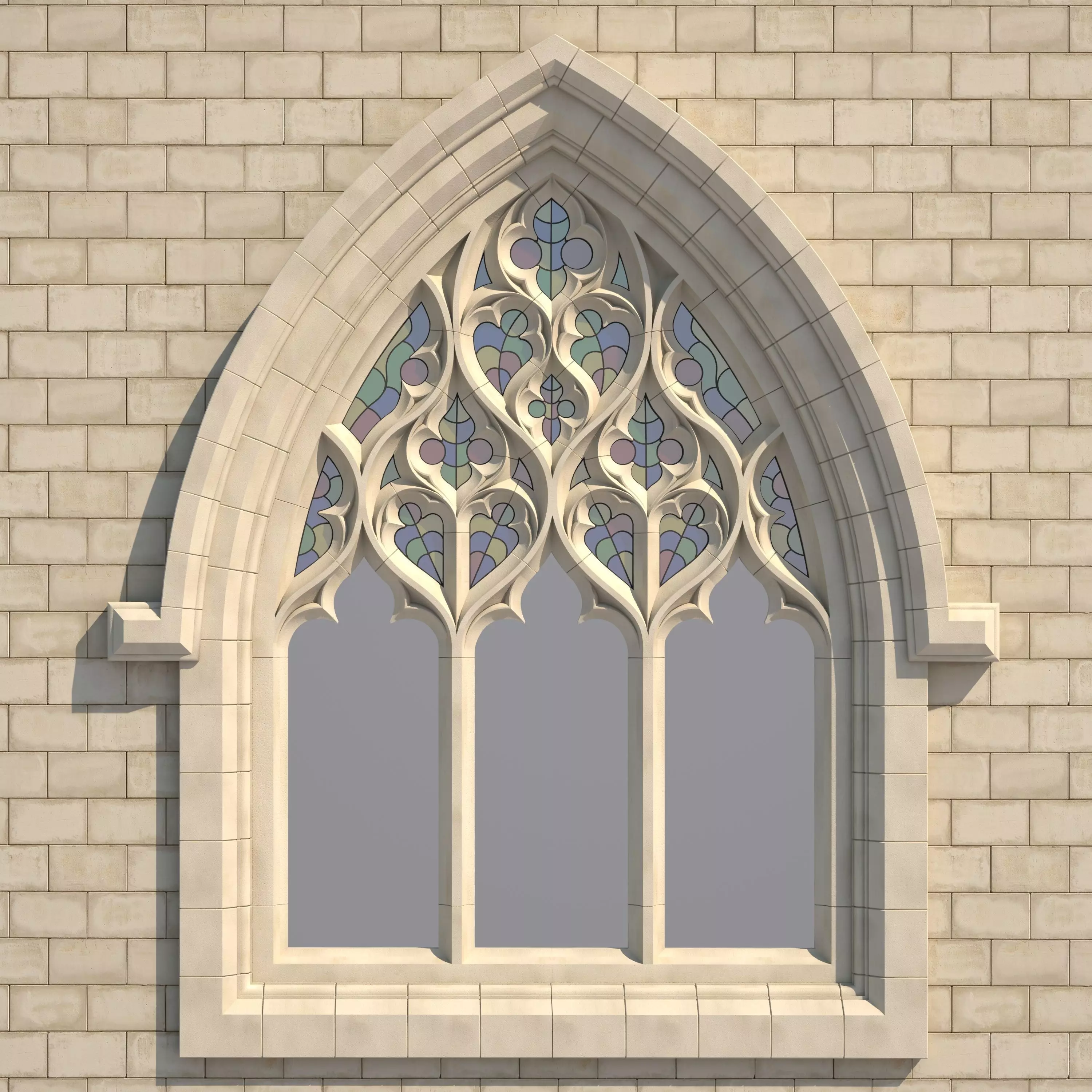 Gothic Window Type 1 model 3D model_0