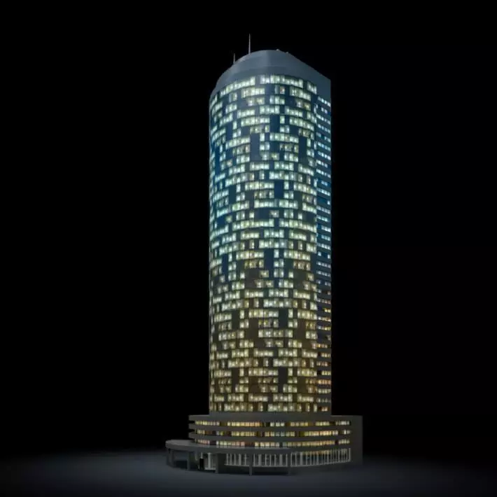 Glass Building Skyscraper 3D model_0