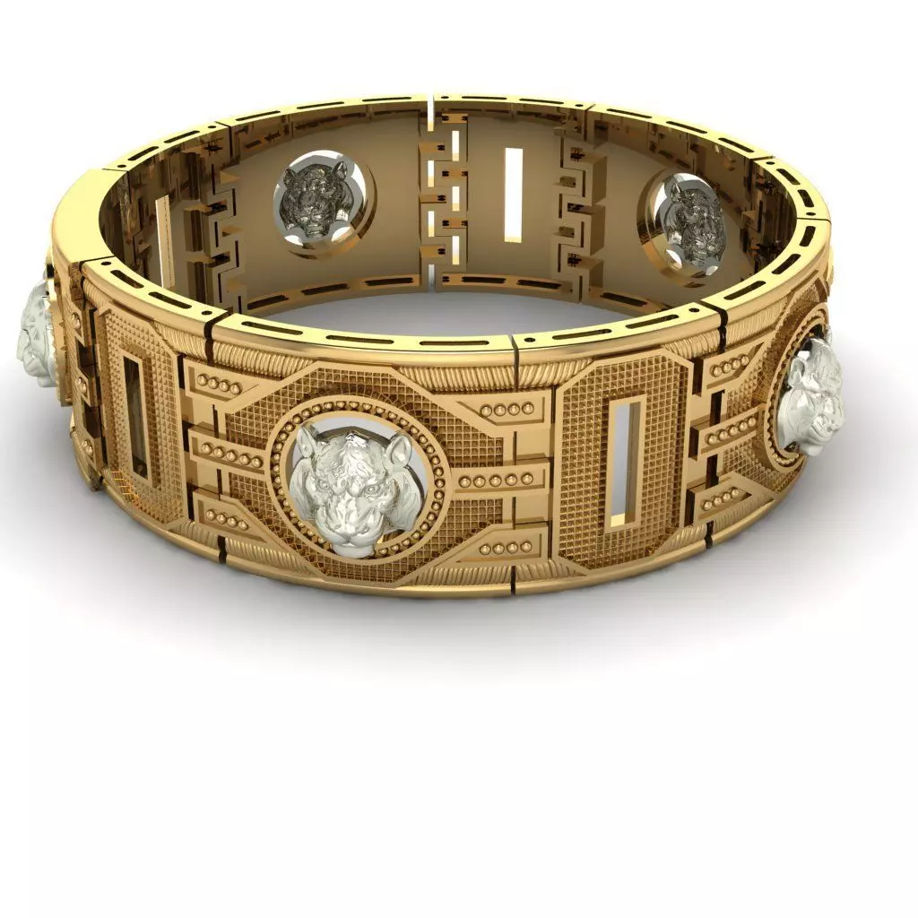 Bracelet lion 916 3D print model_0