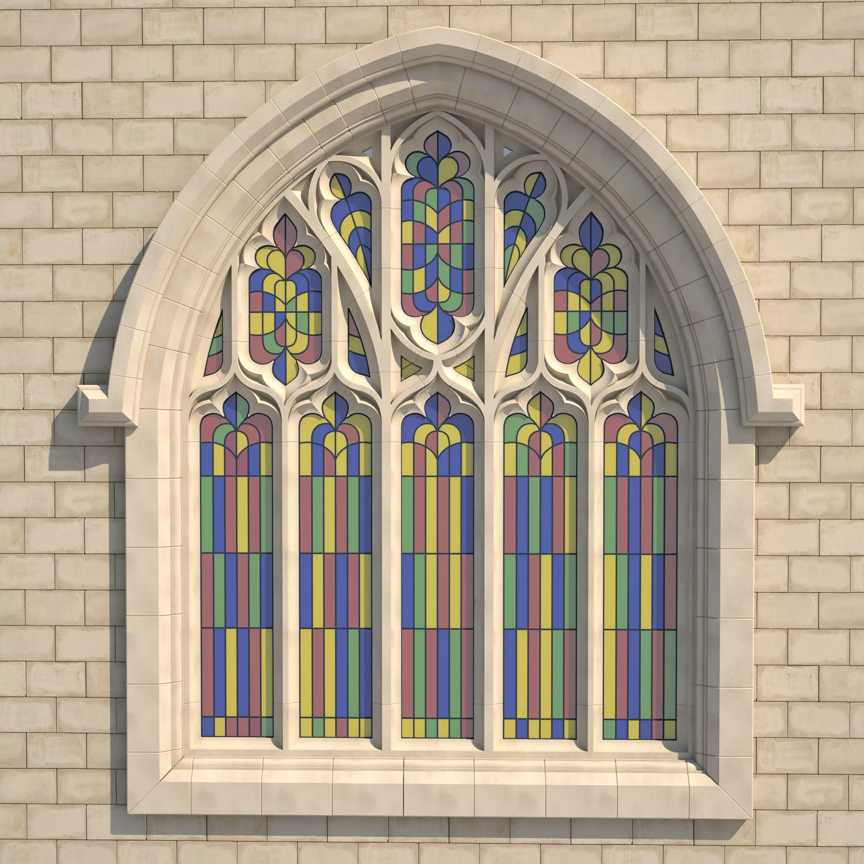 Gothic Window Type 2 model 3D model_0