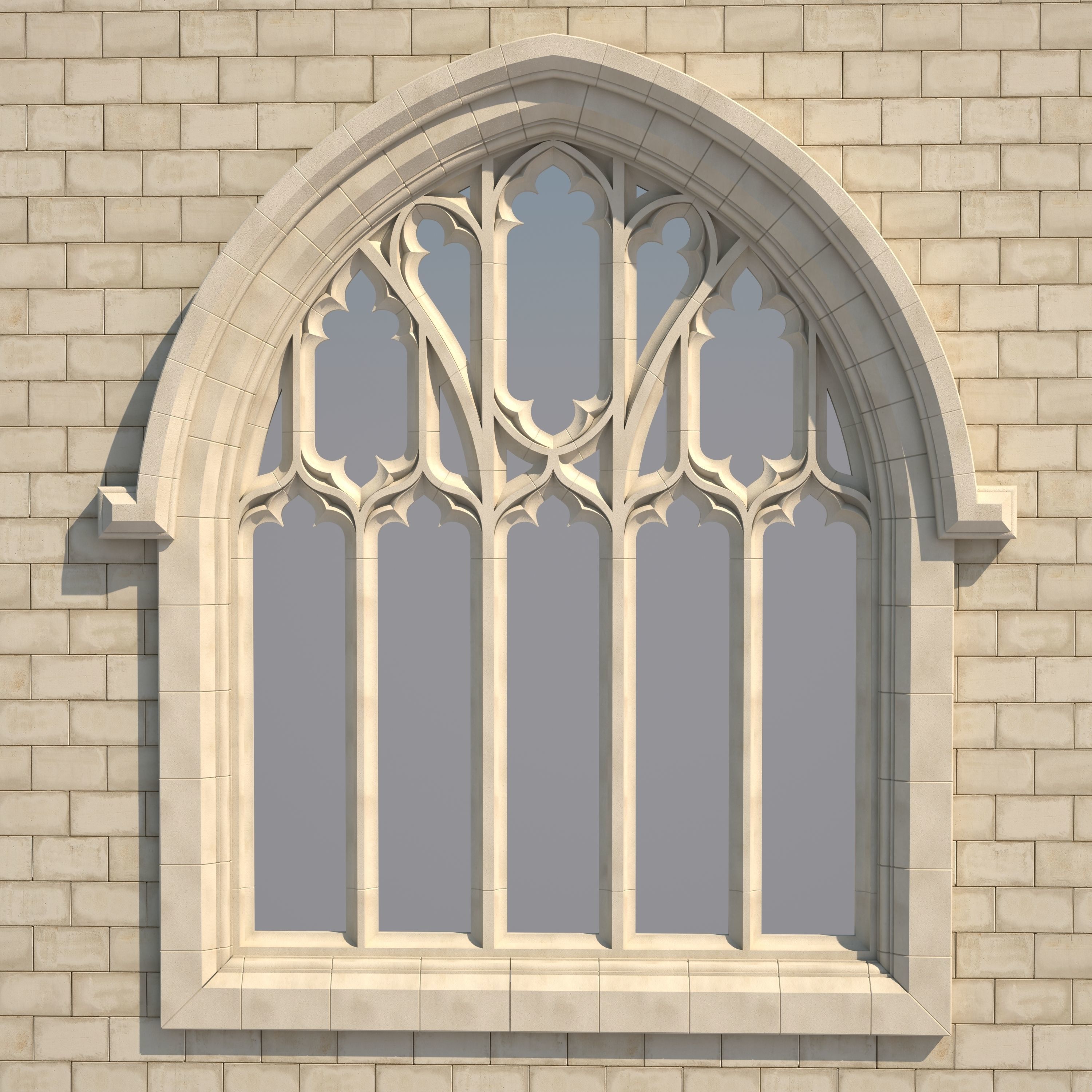 Gothic Window Type 2 model 3D model_2