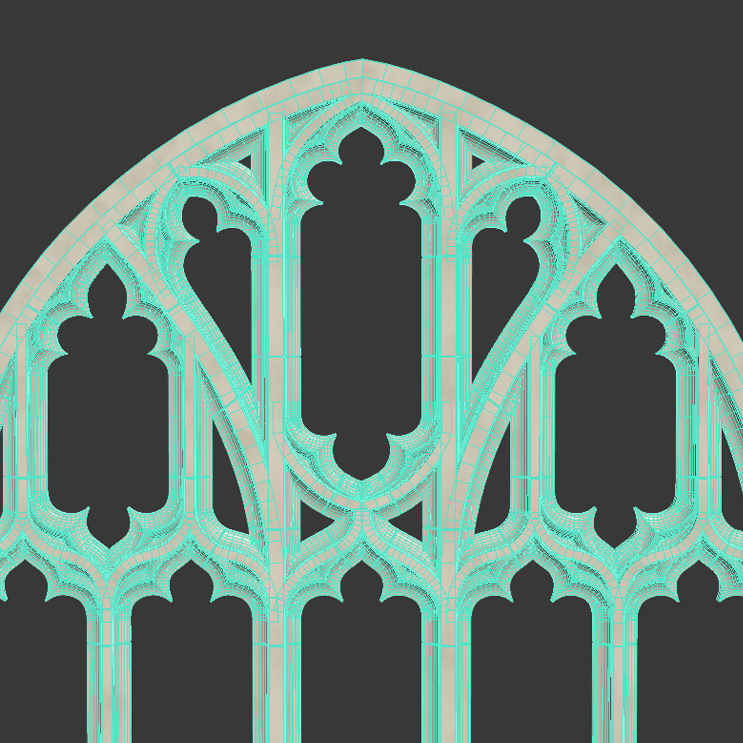 Gothic Window Type 2 model 3D model_5