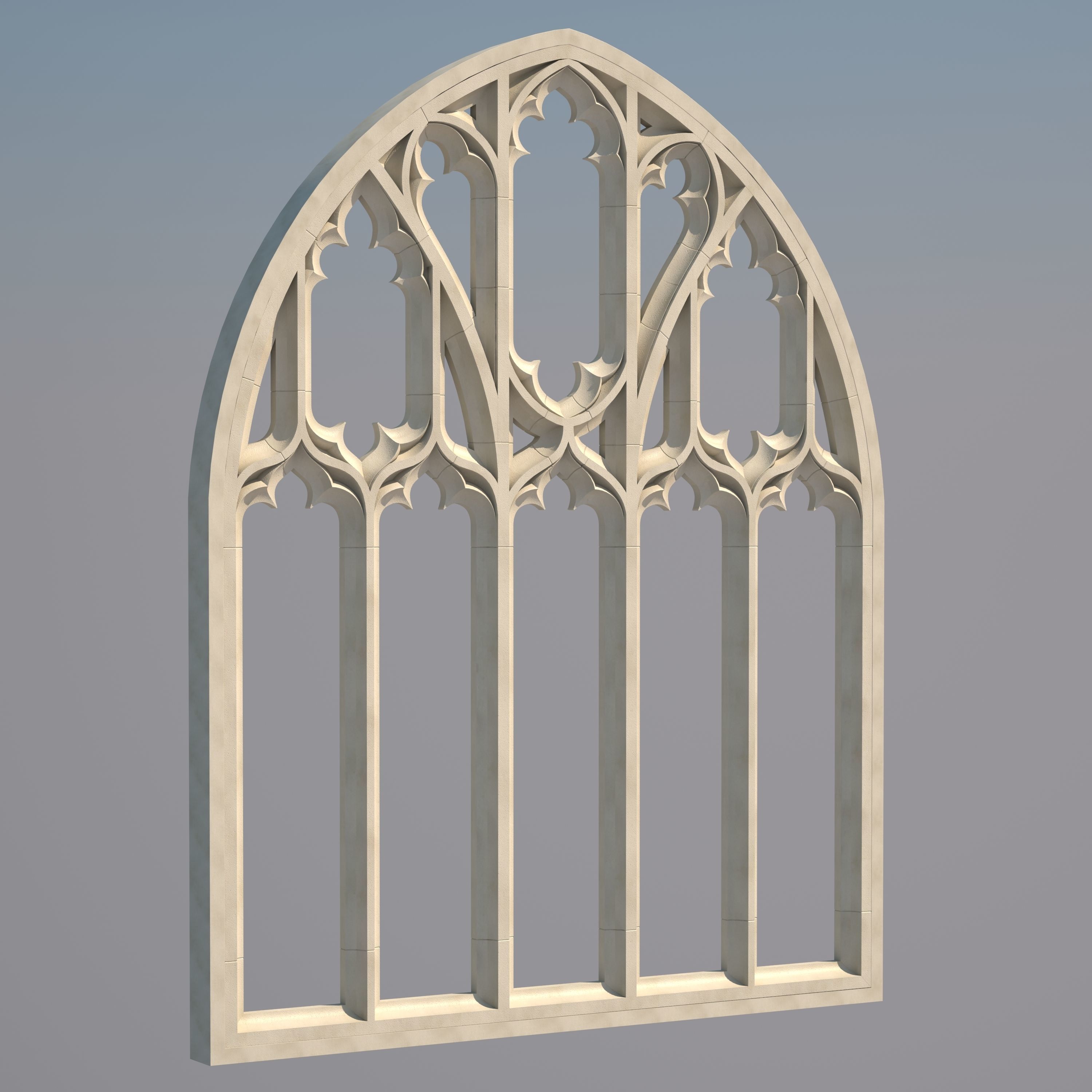 Gothic Window Type 2 model 3D model_4