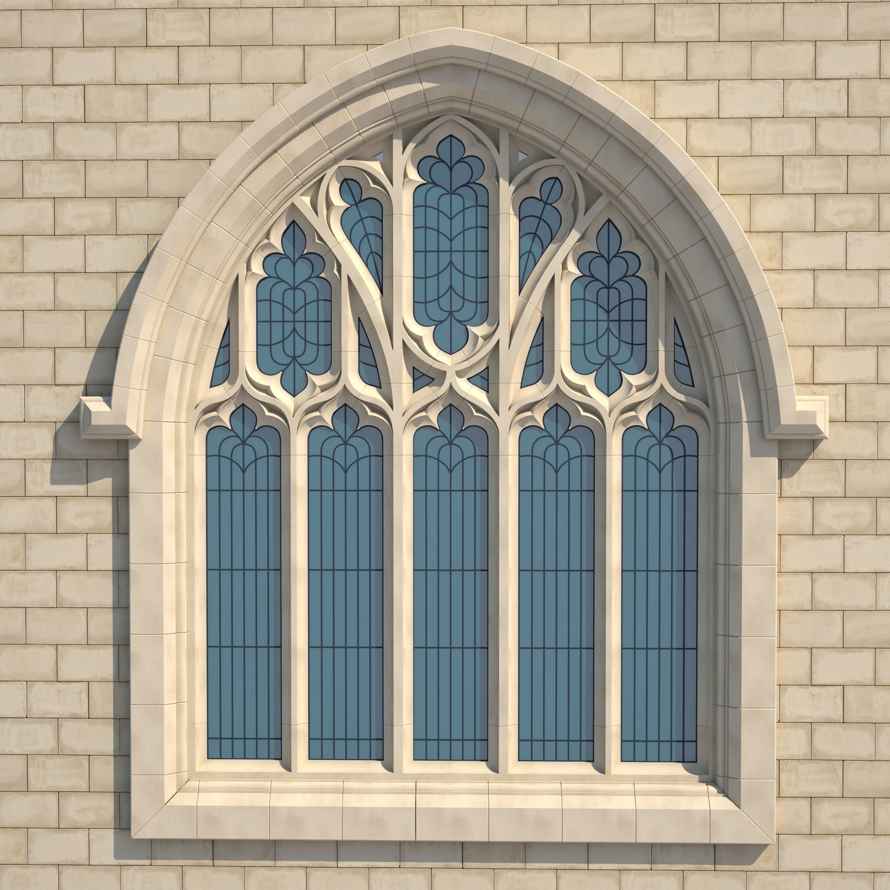 Gothic Window Type 2 model 3D model_1