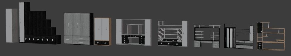 TOP 10 CABINETS Low-poly 3D model_4