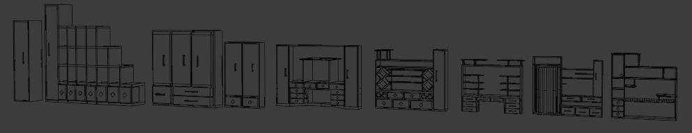 TOP 10 CABINETS Low-poly 3D model_5