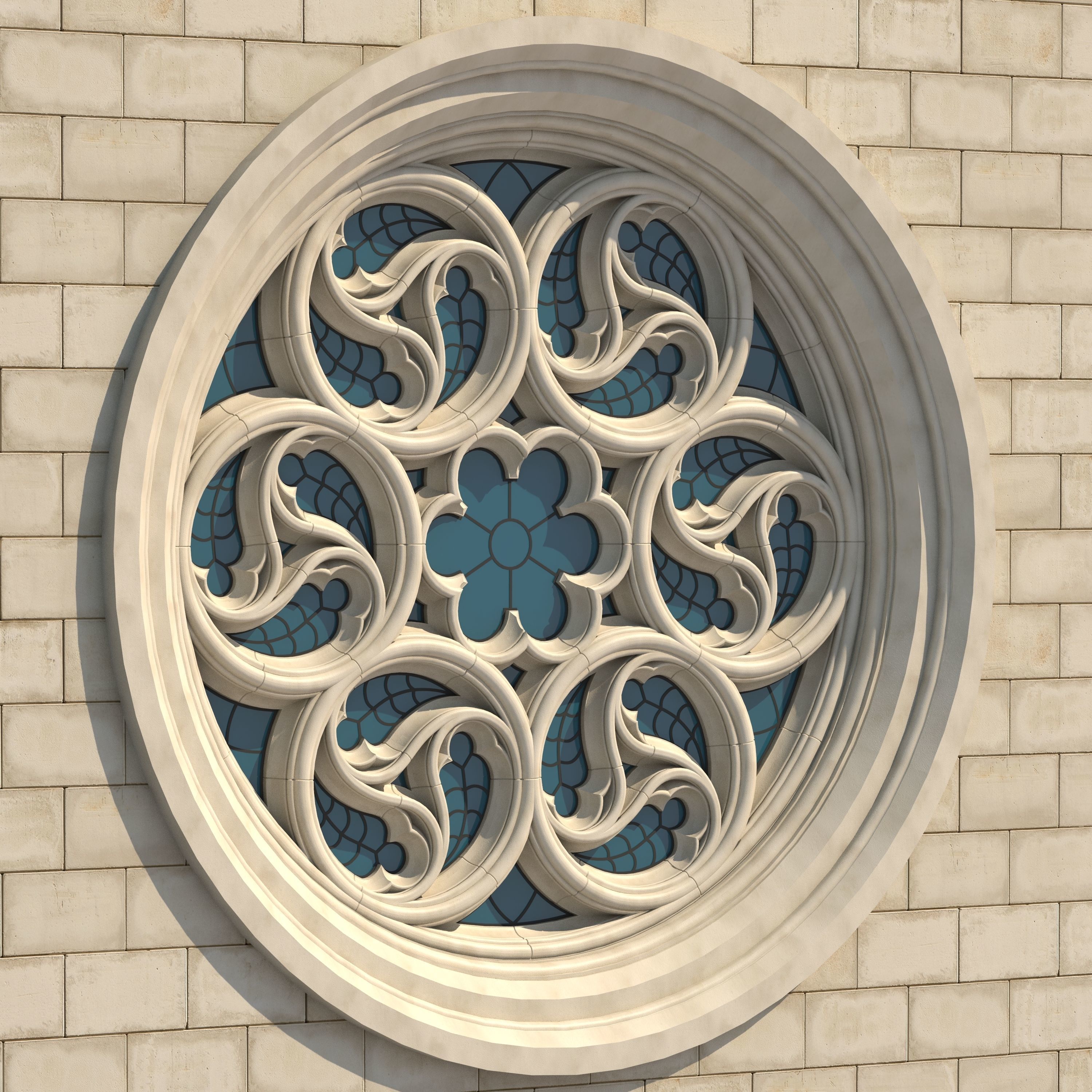 Gothic Window Type 3 model 3D model_2