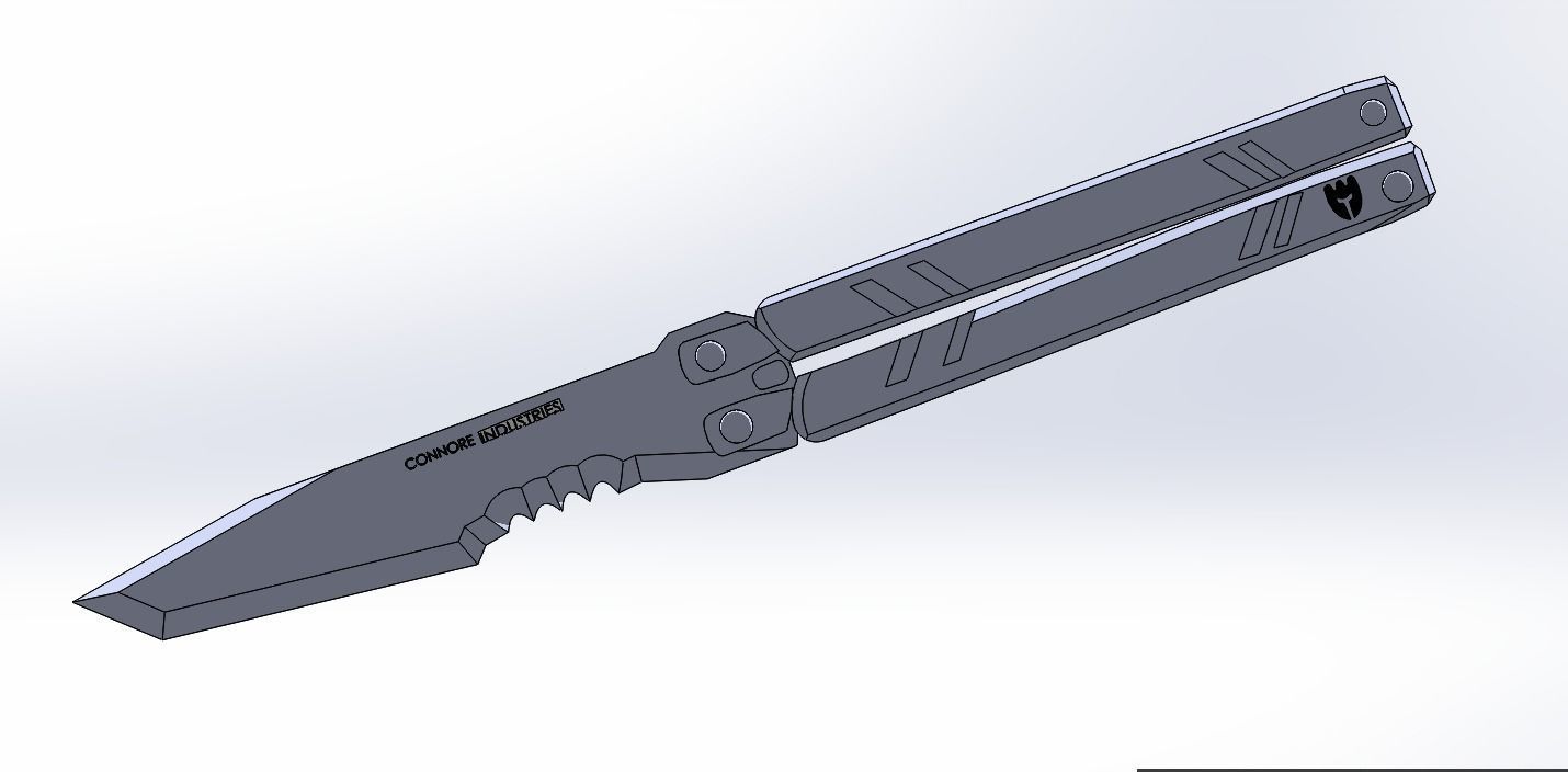 VALORANT NEW BUTTERFLY KNIFE 3D print model_1