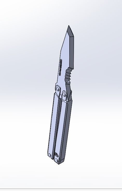 VALORANT NEW BUTTERFLY KNIFE 3D print model_4