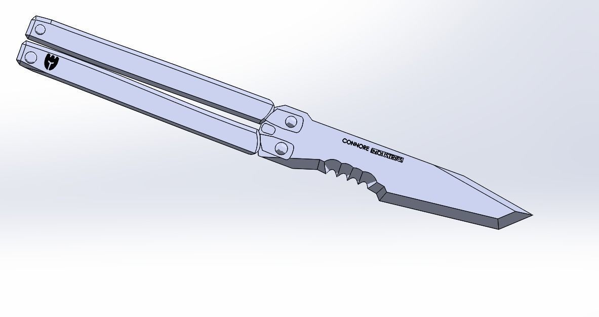 VALORANT NEW BUTTERFLY KNIFE 3D print model_3