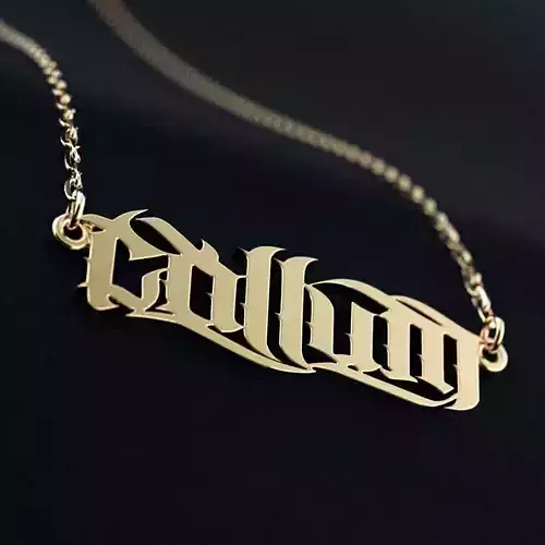 Calligraphy jewelry Name pendant Callum