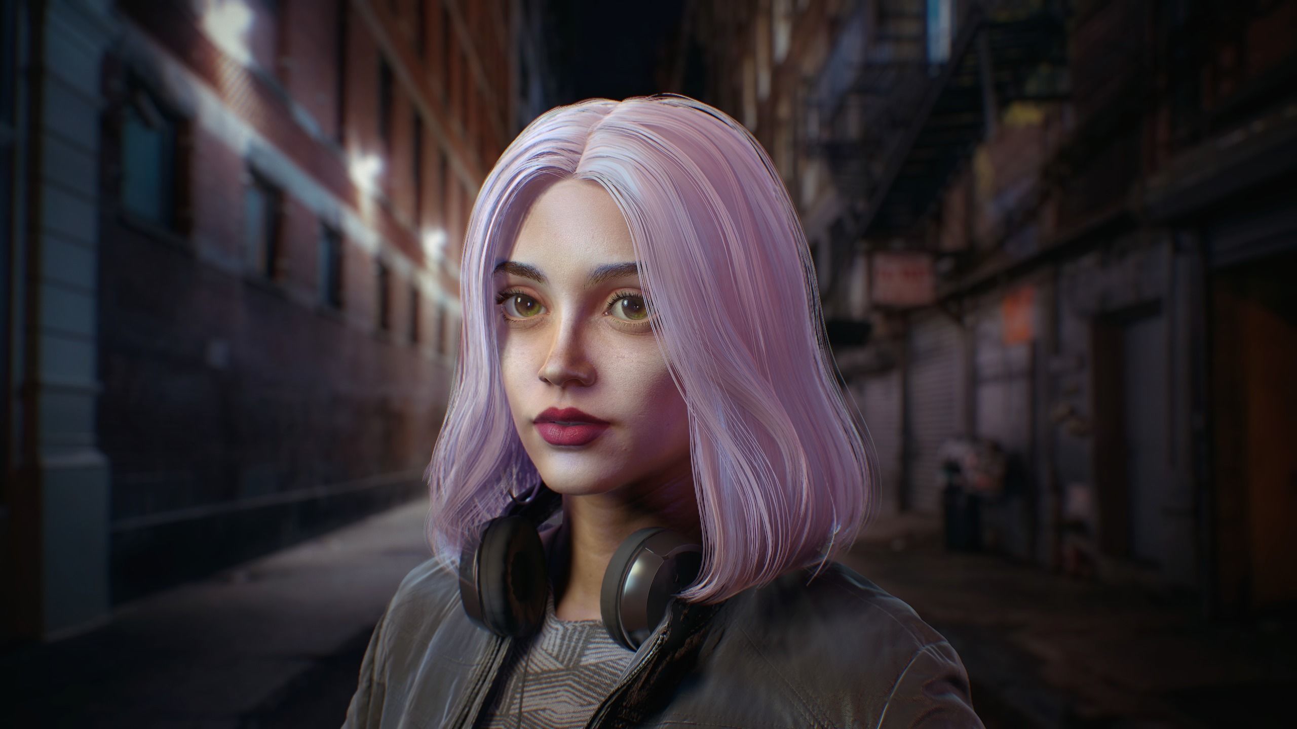 Bob hairstyle Low-poly 3D model_6