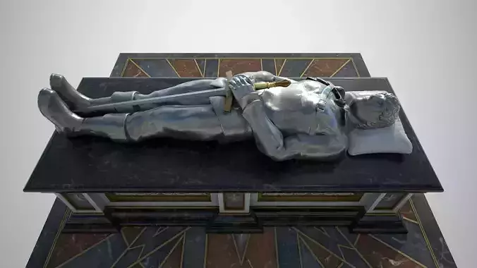  Tomb of a heroic soldier with silver statue