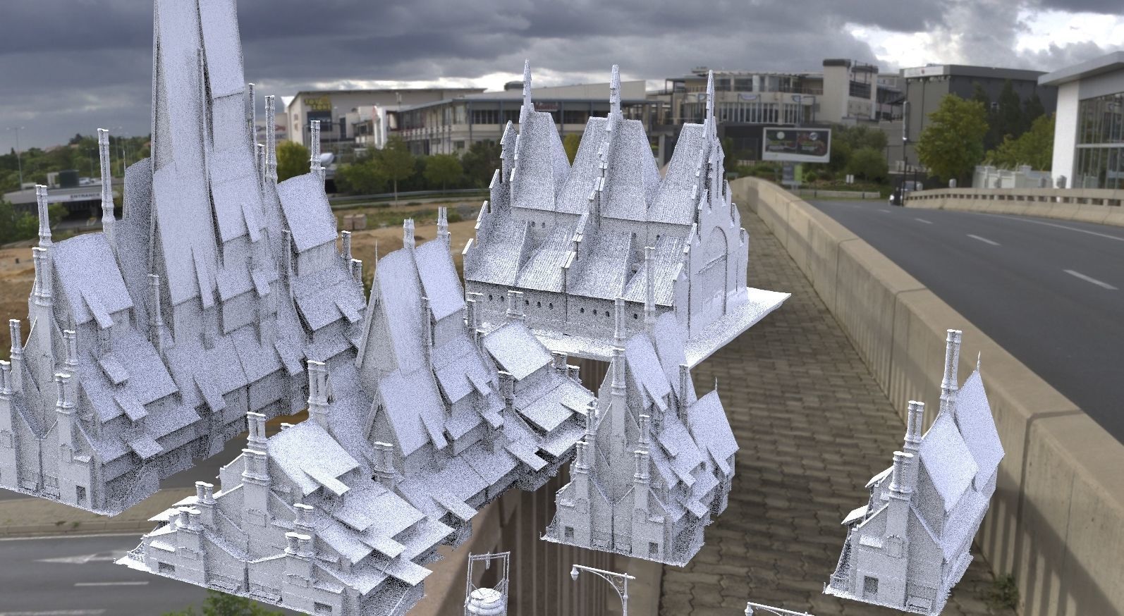 Village horror themed Kit bash  3D model_15