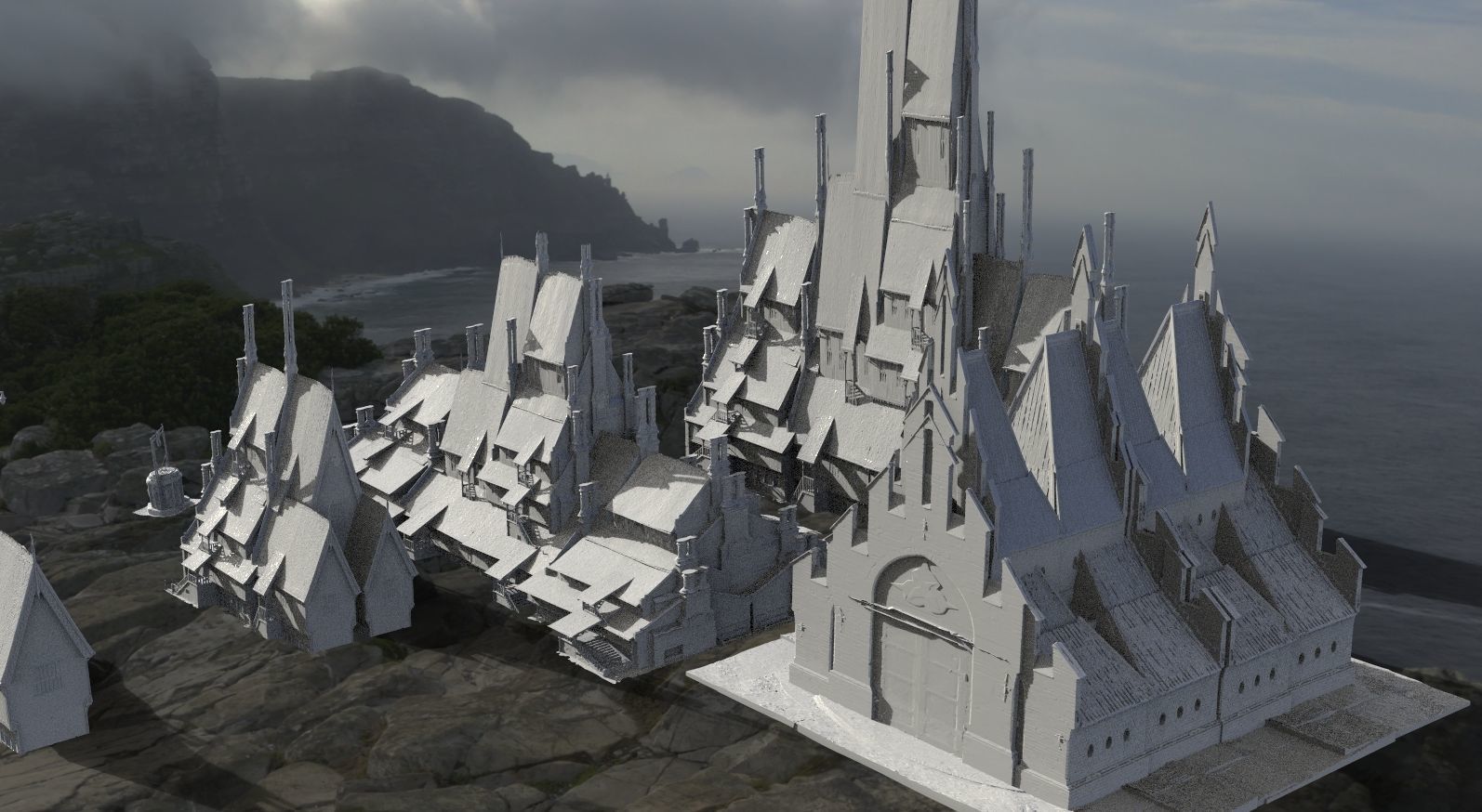 Village horror themed Kit bash  3D model_13