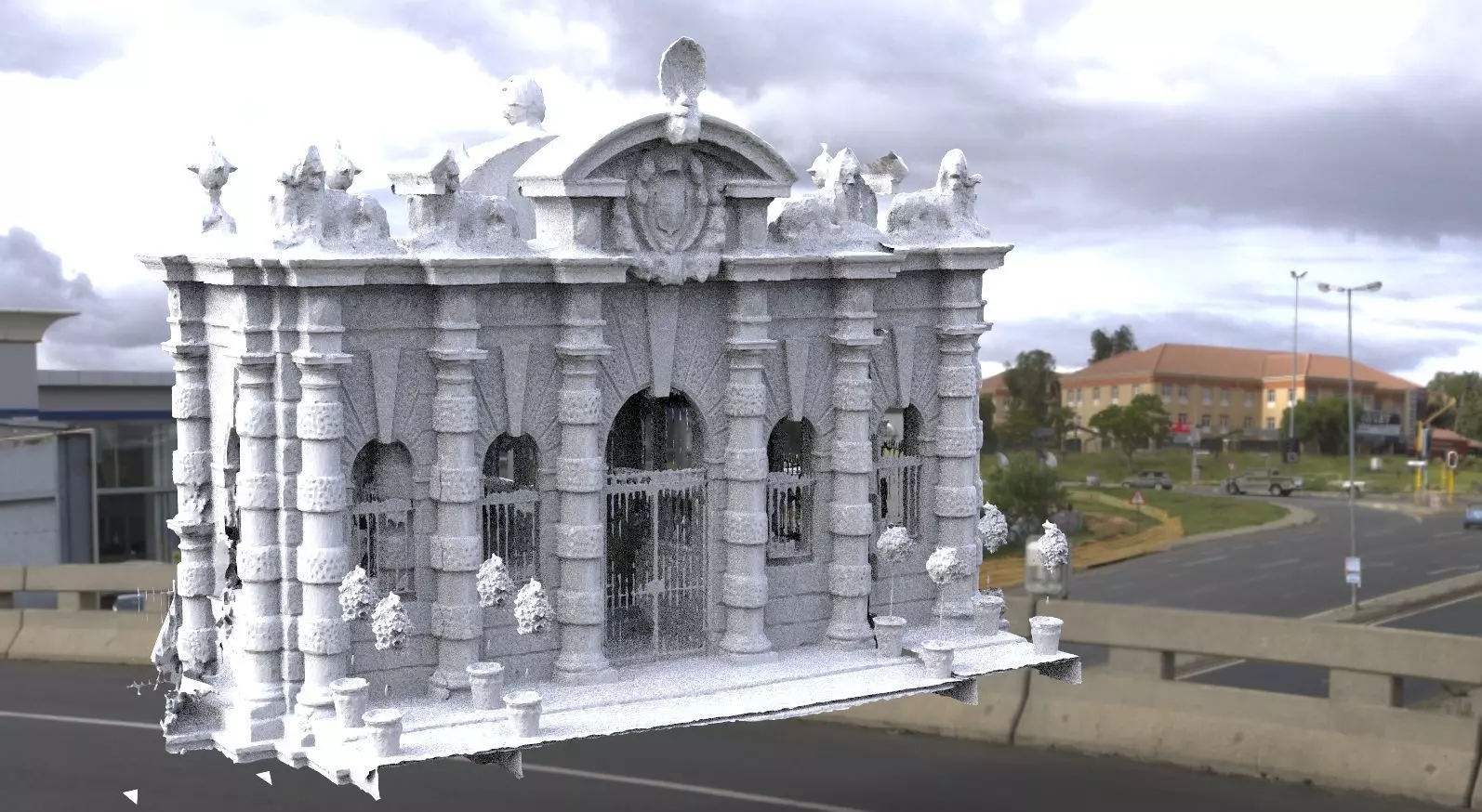 Fantasy architecture gateway 2  3D 3D model_0