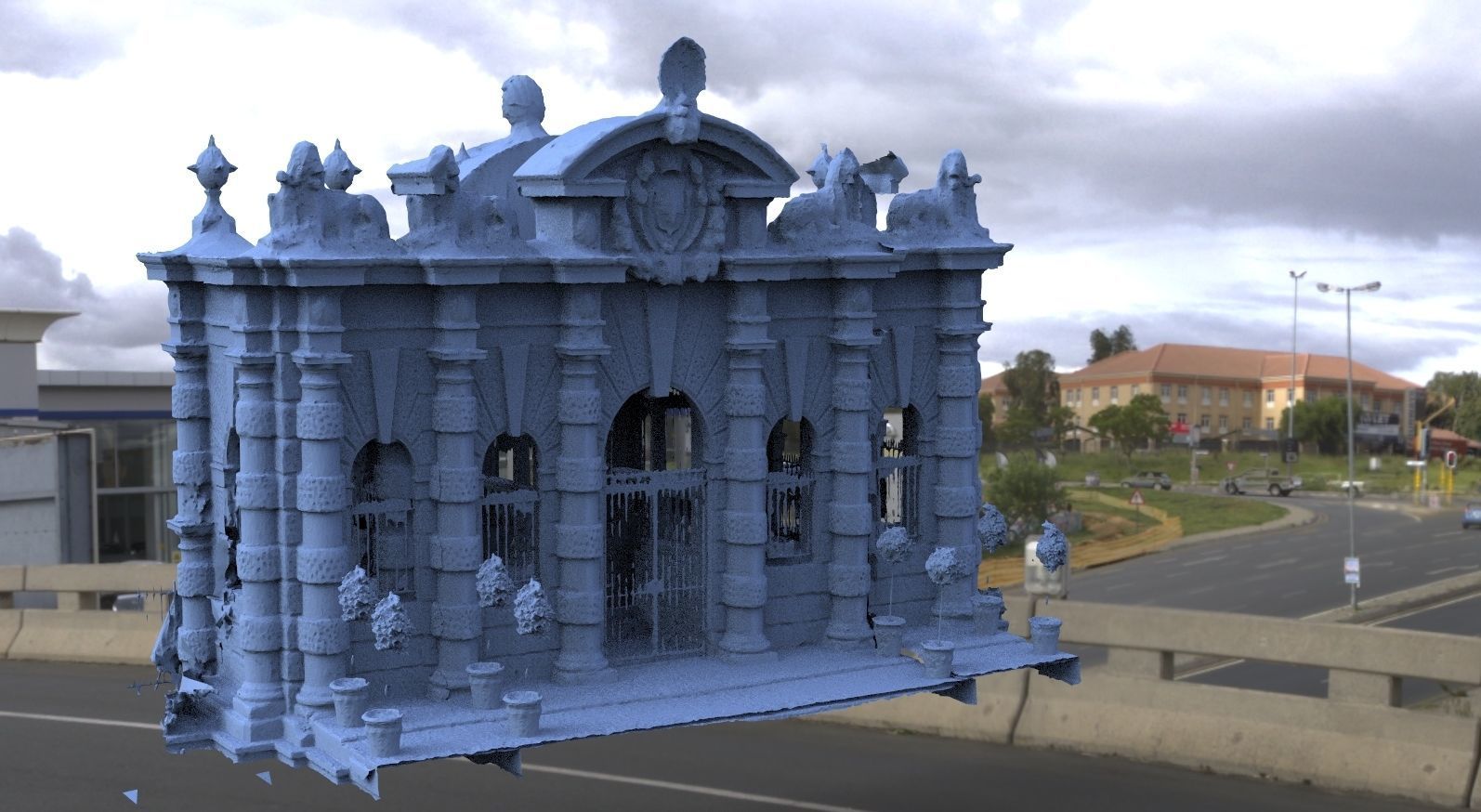Fantasy architecture gateway 2  3D 3D model_1