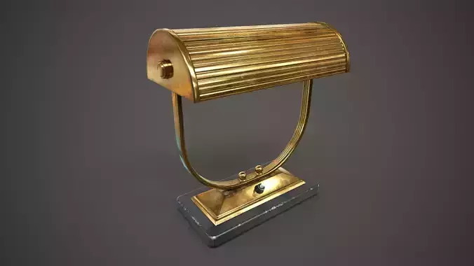 Vintage table banker lamp