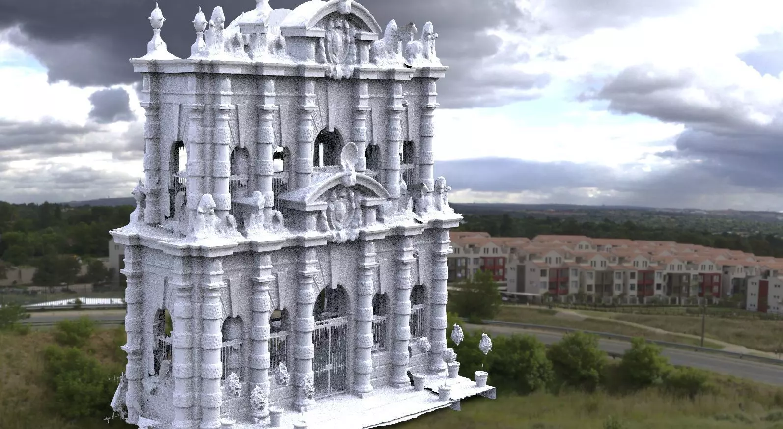 Fantasy architecture architecture hotel 1  3D model_0