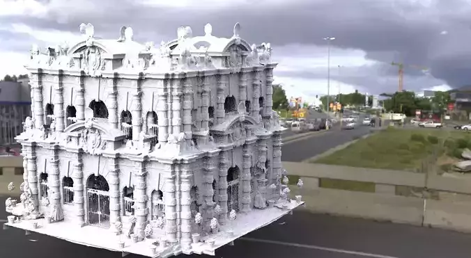 Fantasy architecture Mayan hotel fantasy 1 3D