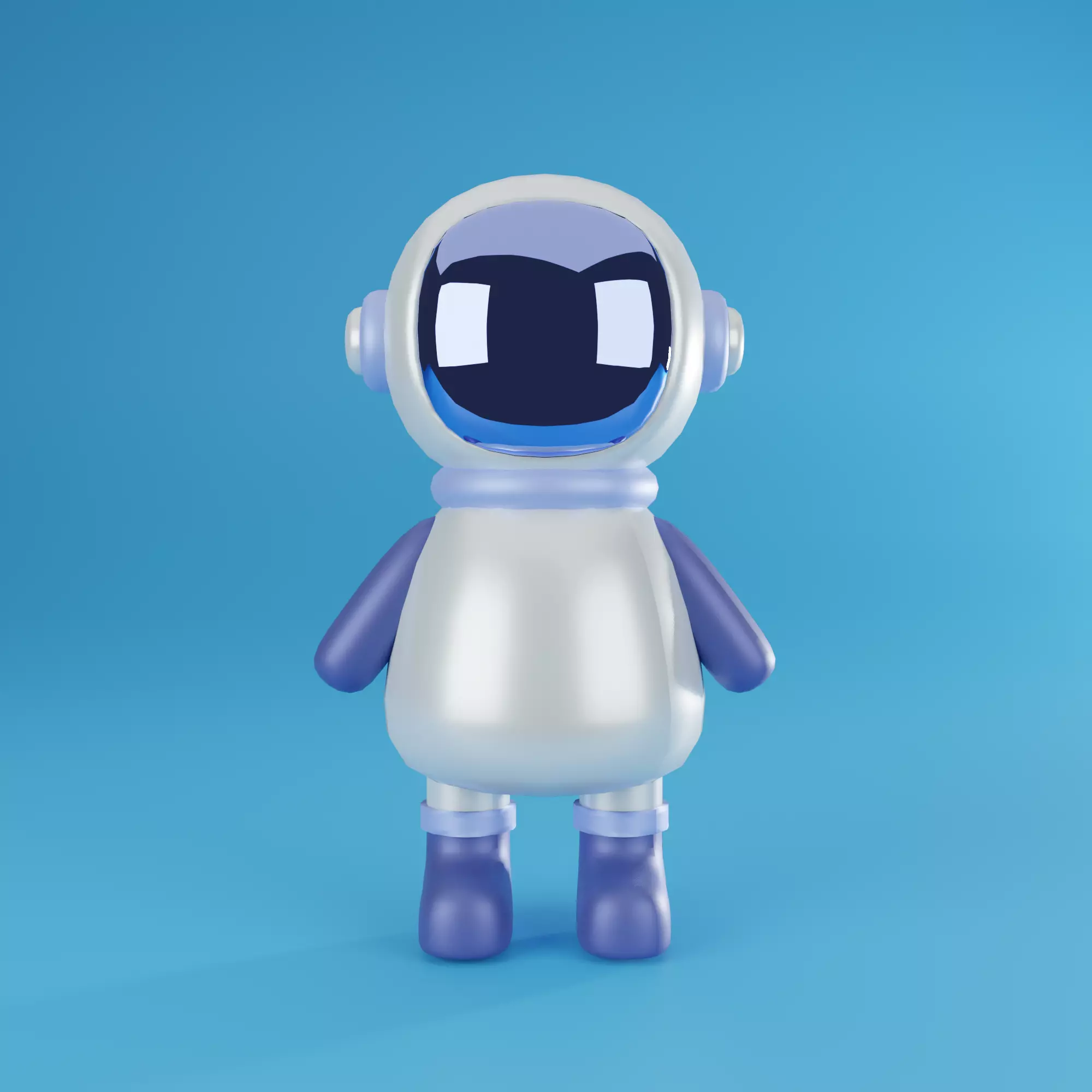 Astronaut Cartoon 3D model Low-poly 3D model_0