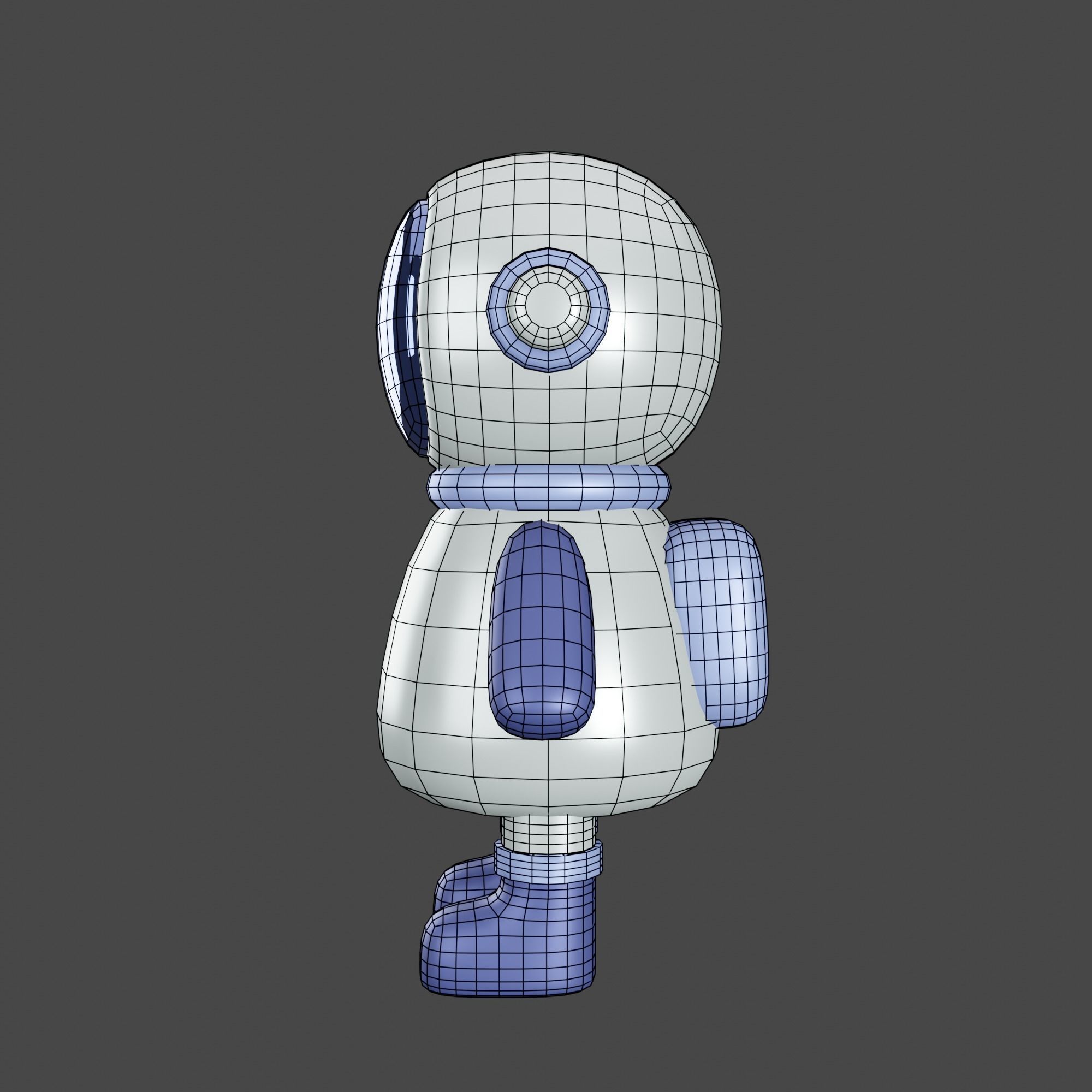 Astronaut Cartoon 3D model Low-poly 3D model_2