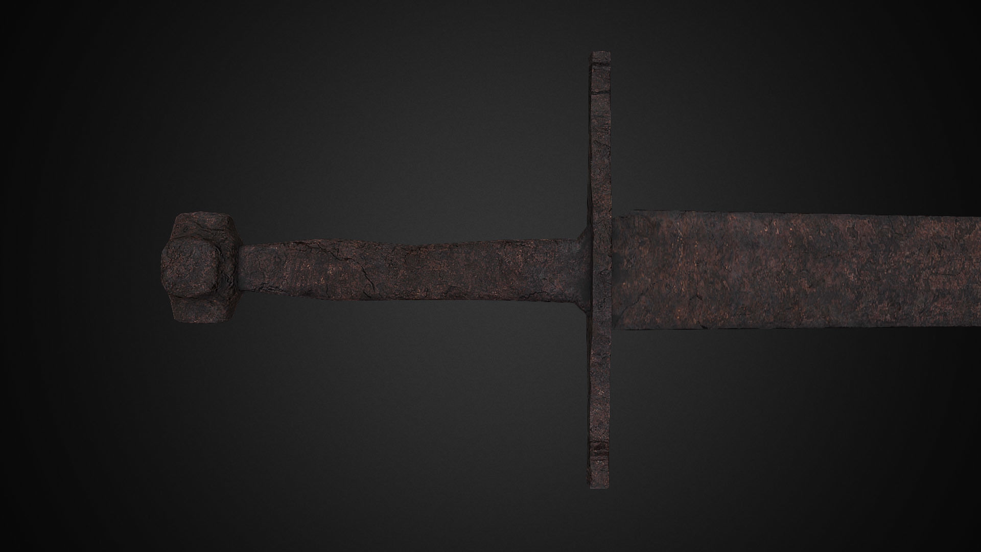 Medieval One Hand Swords with Scabbard Pack Low-poly 3D model_2