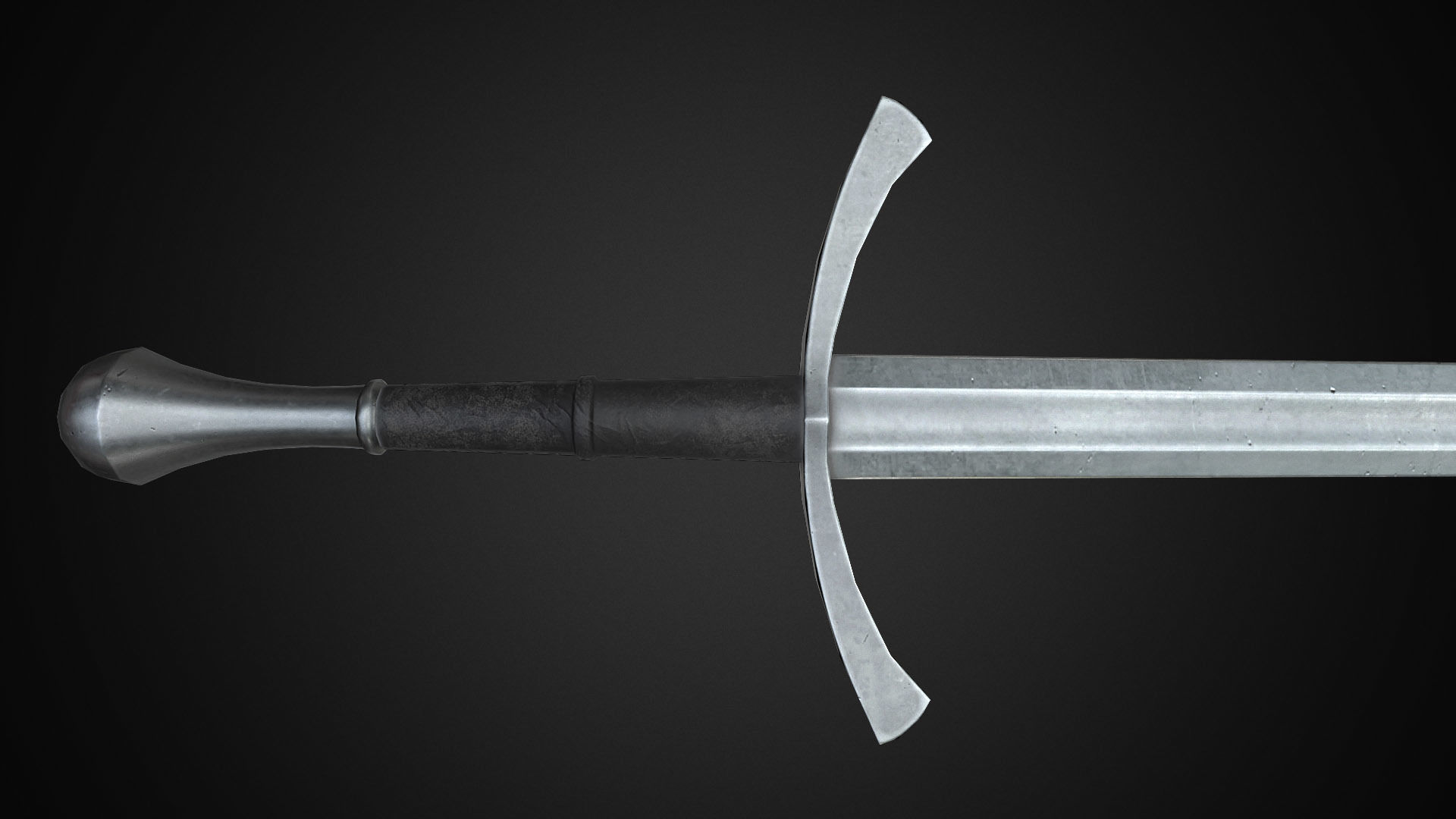 Medieval One Hand Swords with Scabbard Pack Low-poly 3D model_10