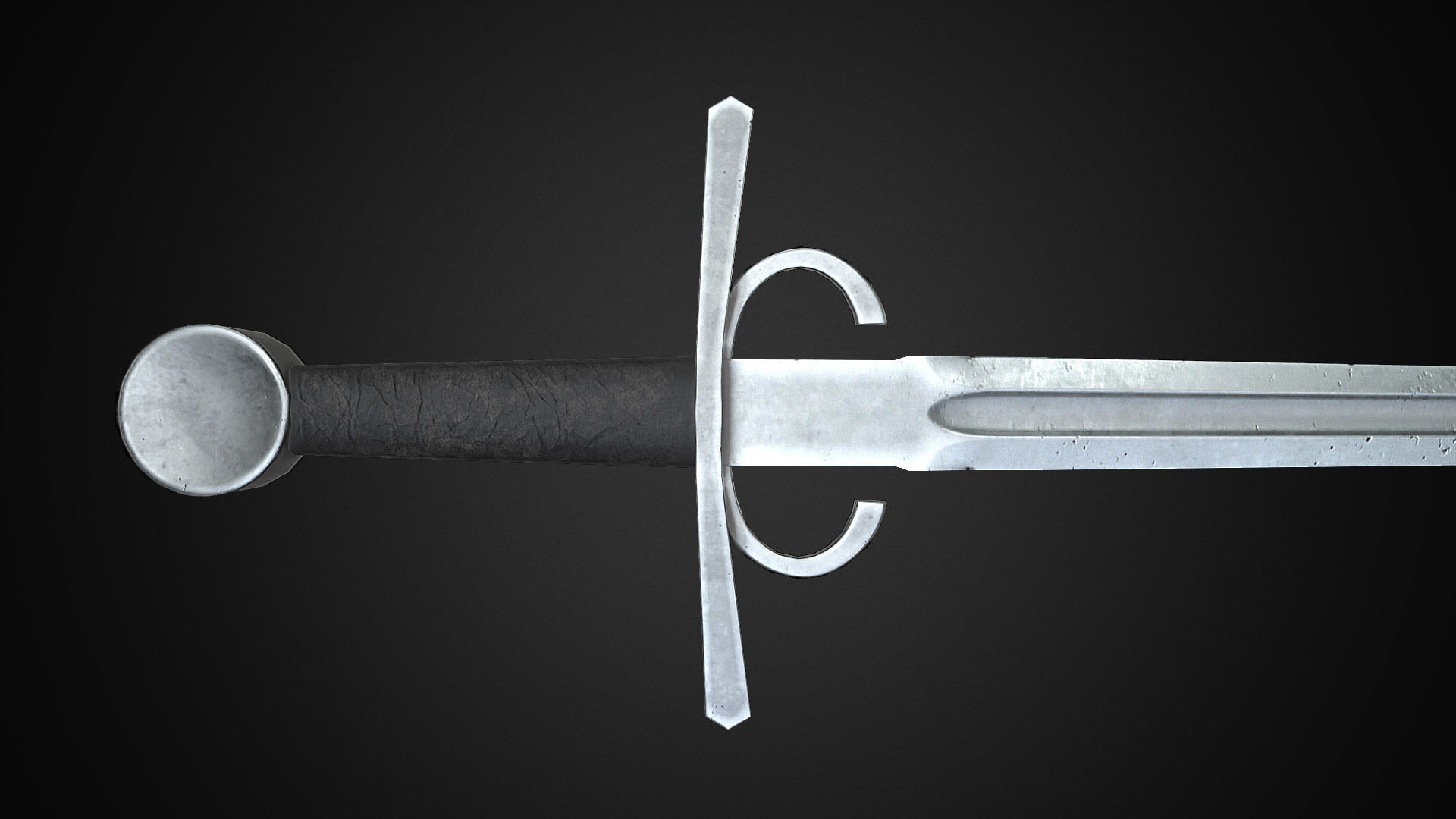 Medieval One Hand Swords with Scabbard Pack Low-poly 3D model_28