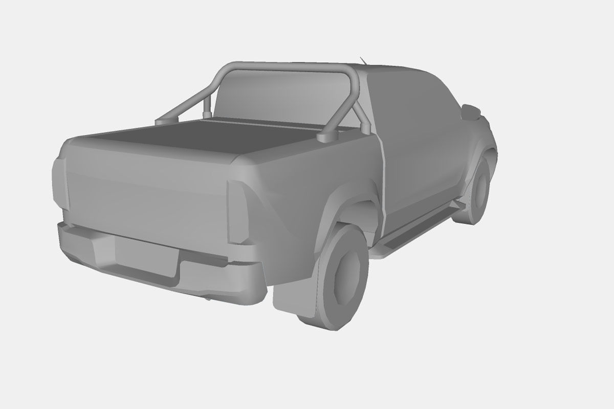 Toyota Hilux 2021 Low-poly 3D model_21