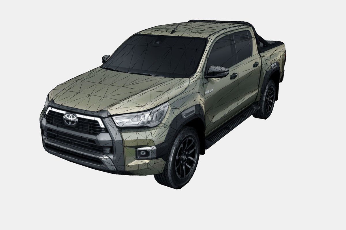 Toyota Hilux 2021 Low-poly 3D model_16