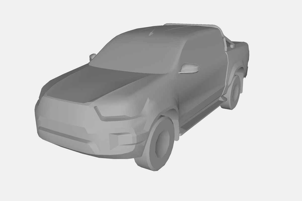 Toyota Hilux 2021 Low-poly 3D model_20