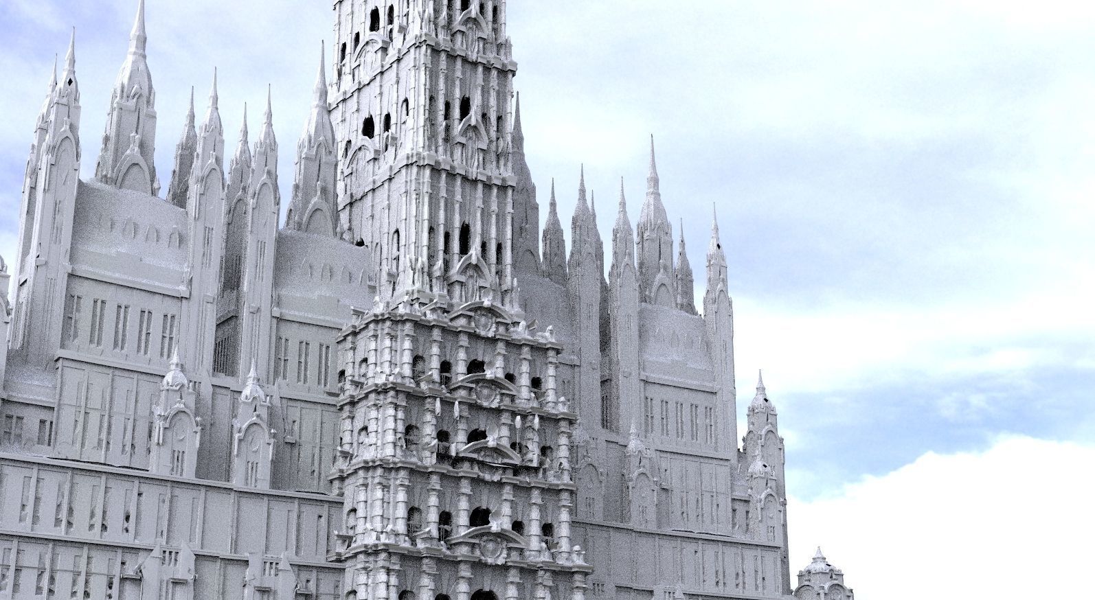 Fantasy architecture Mayan temple version 2 grand and epic 3D model_4