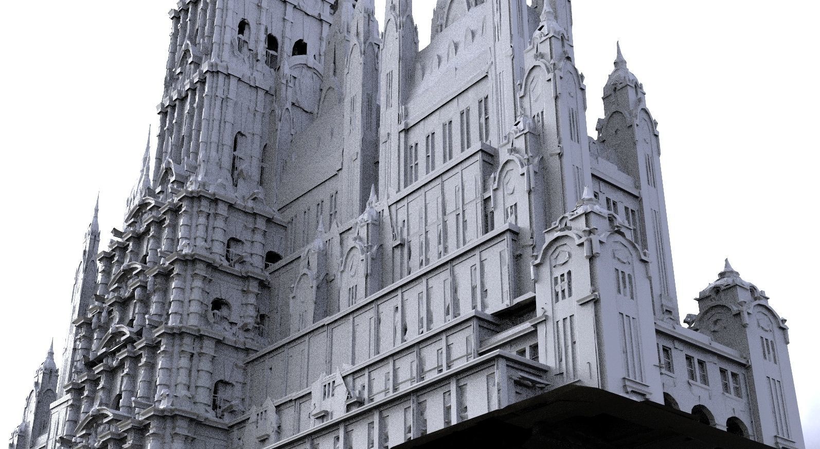 Fantasy architecture Mayan temple version 2 grand and epic 3D model_1