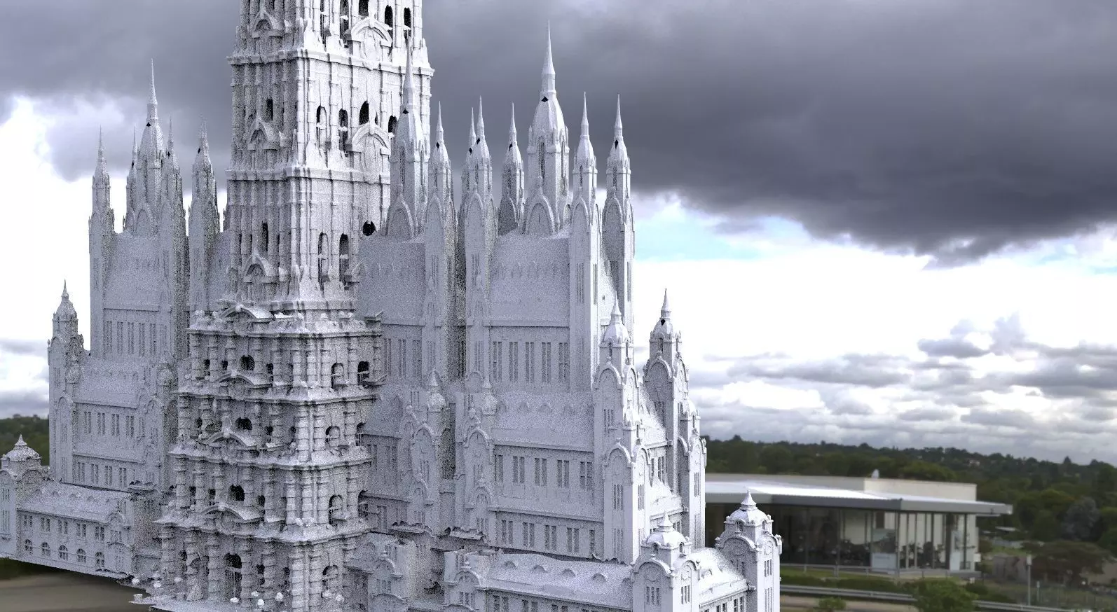 Fantasy architecture Mayan temple version 2 grand and epic 3D model_0