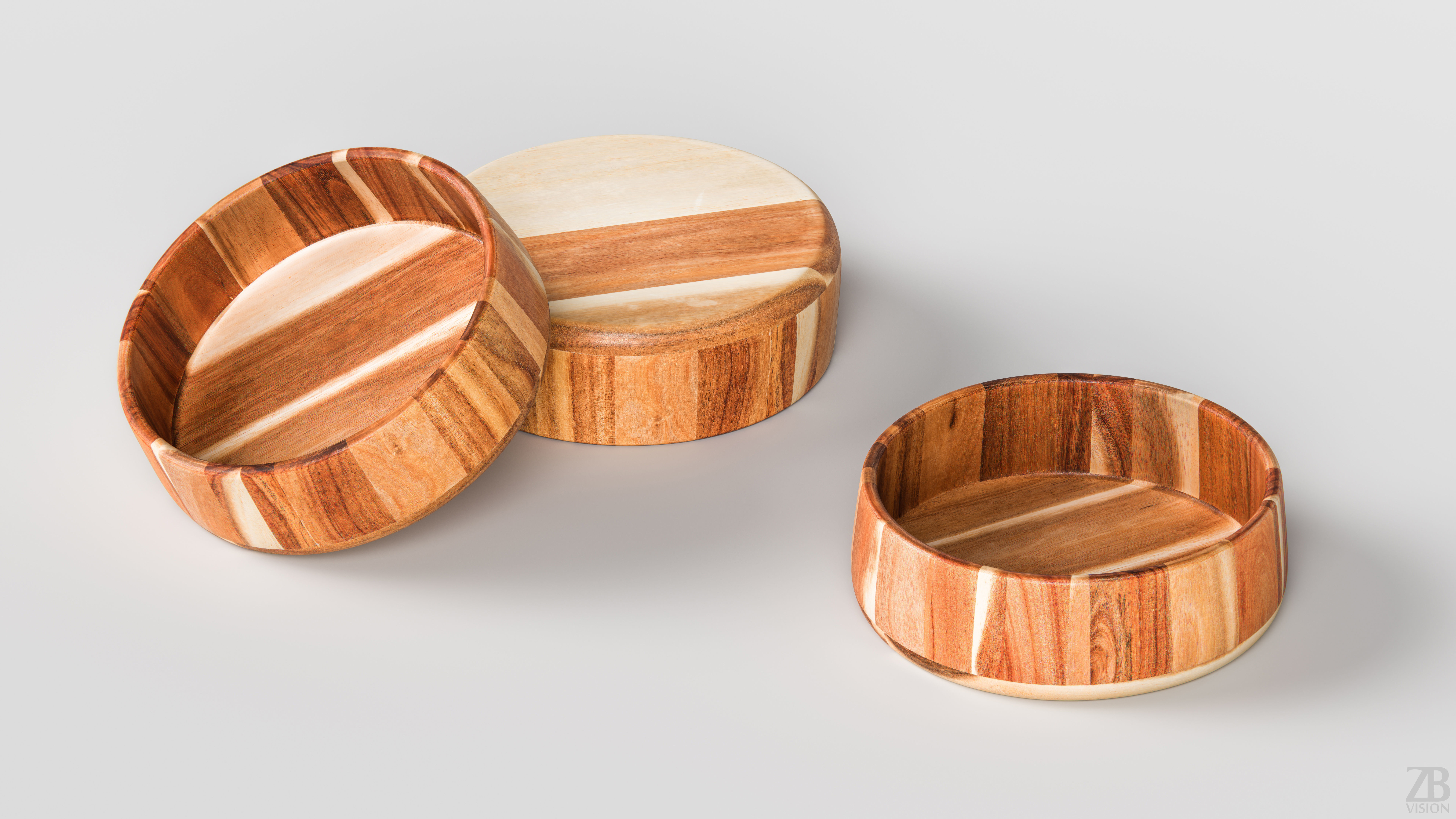 Wooden Bowl 3D model_2
