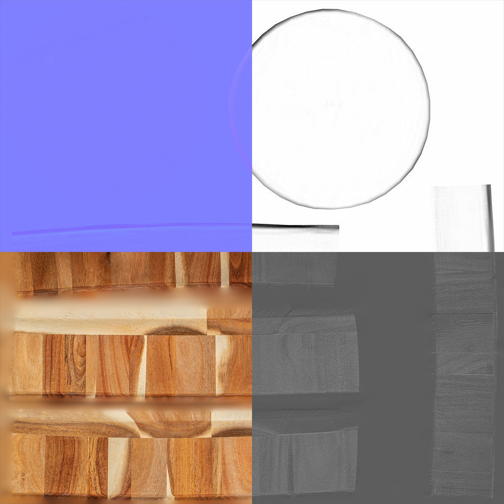 Wooden Bowl 3D model_10