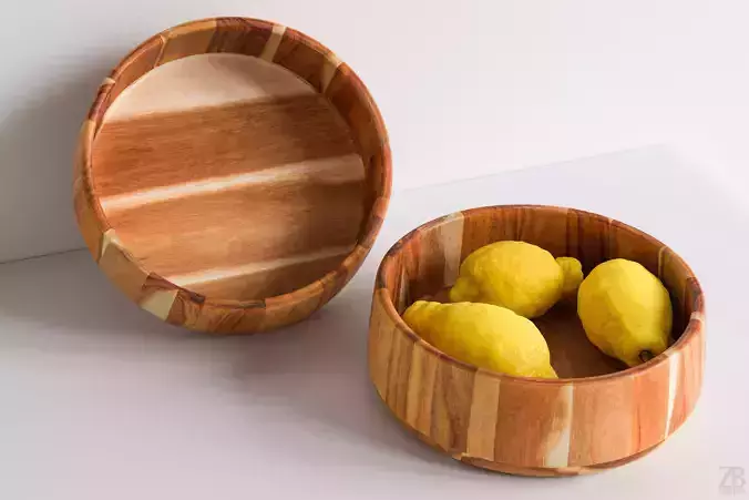 Wooden Bowl 3D model