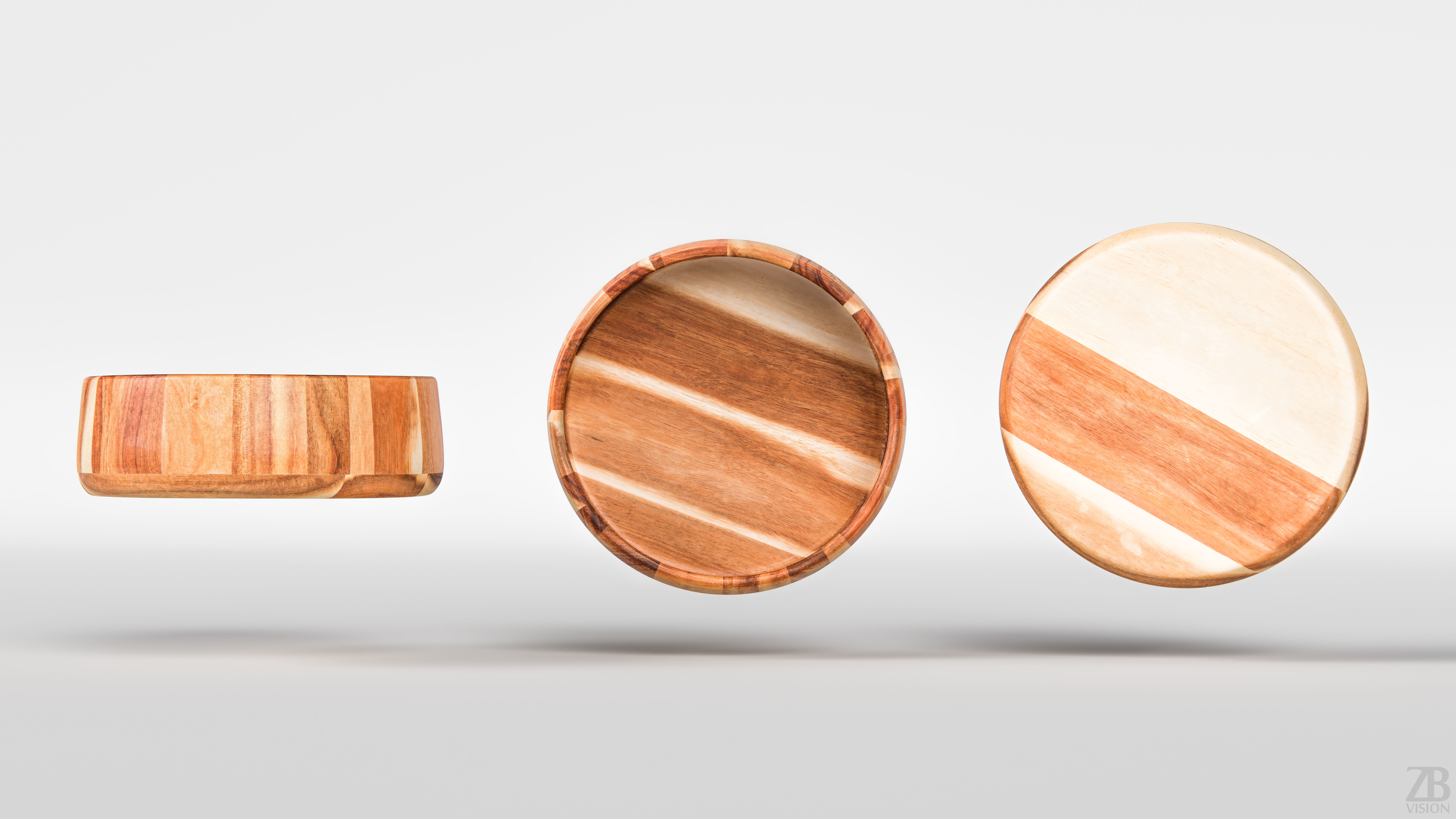 Wooden Bowl 3D model_4