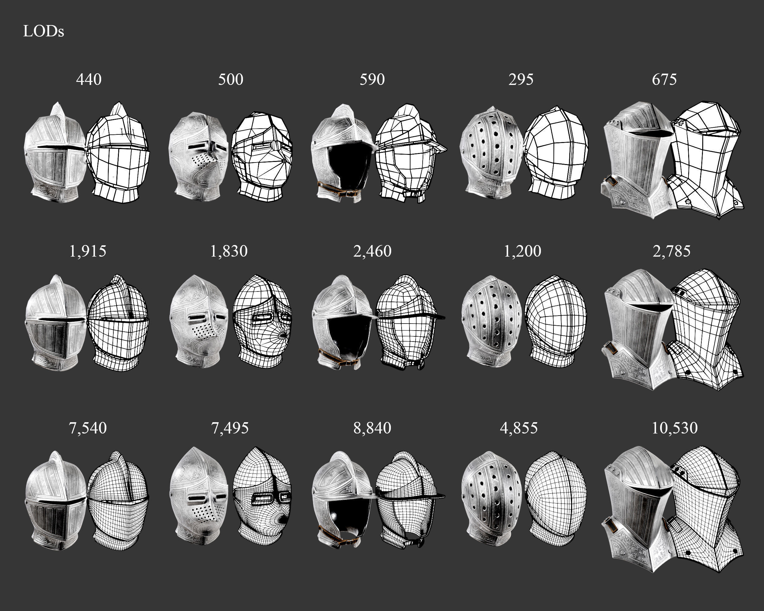 Medieval Collection Elegant Armor and Helmets _10