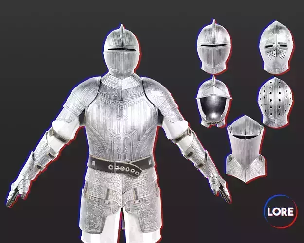 Medieval Collection Elegant Armor and Helmets 