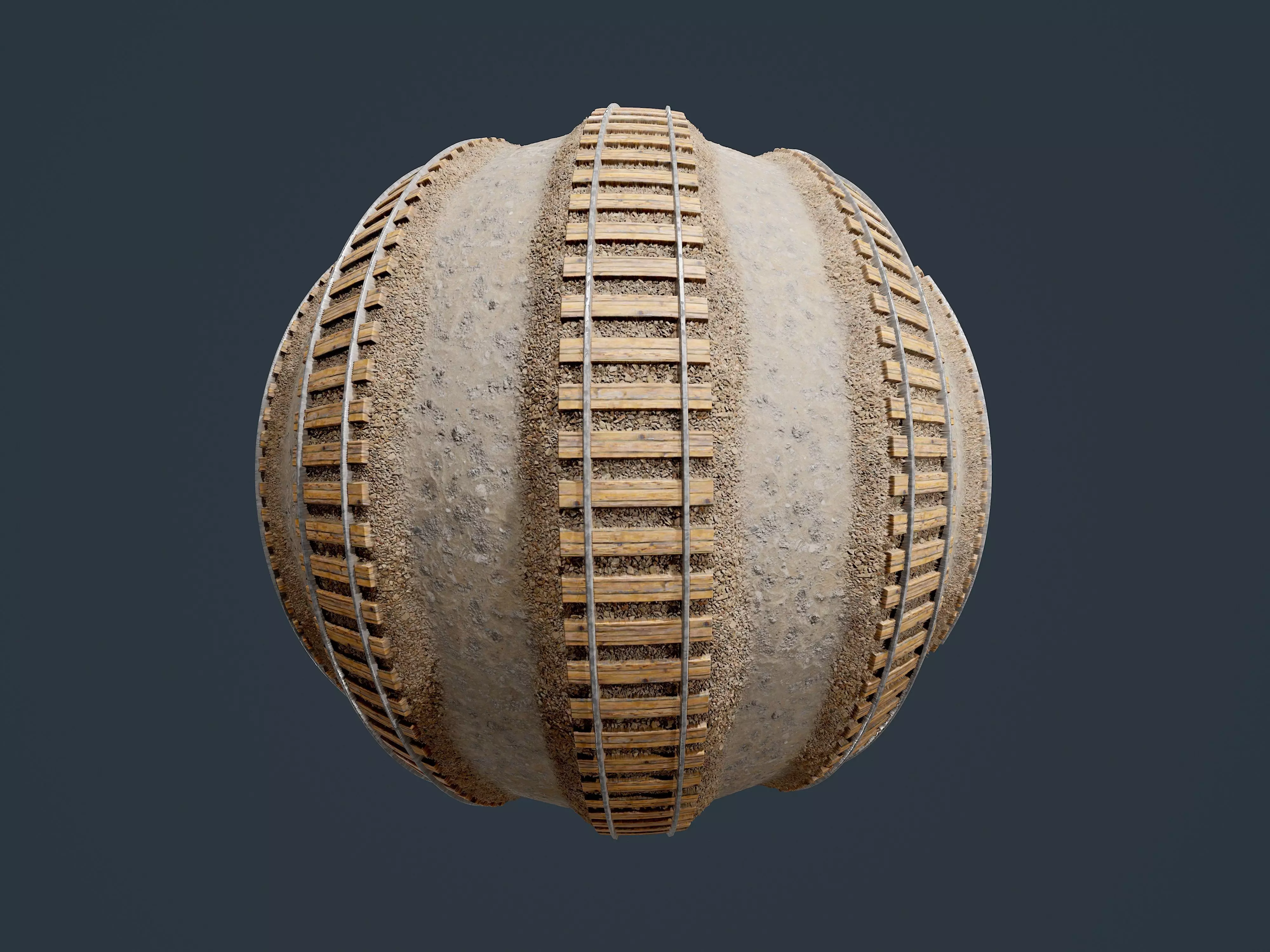 Train Tracks Seamless PBR Texture 02 Texture